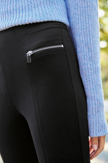 Black ponte hotsell pants with pockets