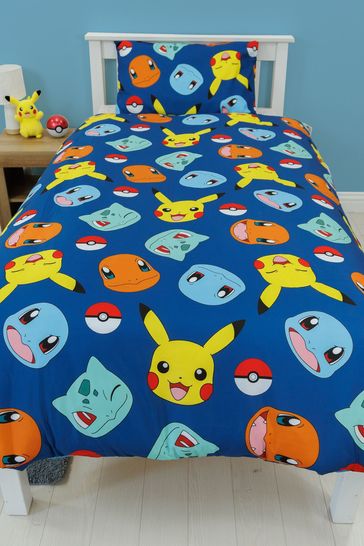 Character Blue Pokemon Single Duvet Set