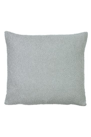 furn. Dove Grey Malham Teddy Borg Fleece Polyester Filled Cushion