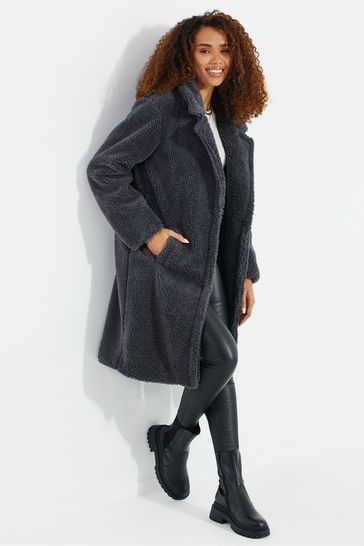 Grey hotsell borg coat