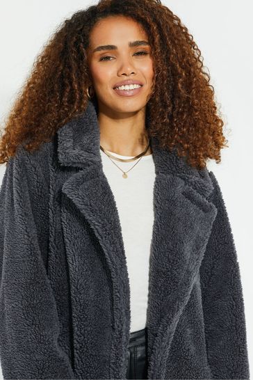 Grey hotsell borg coat
