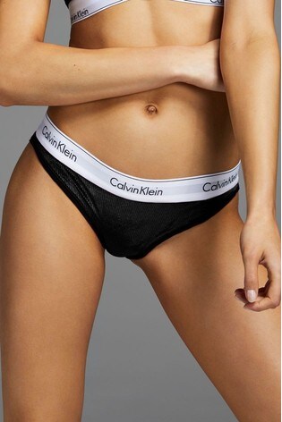 calvin klein black velvet knickers