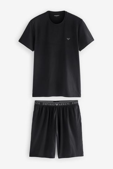 Buy Emporio Armani Logo Waistband Short Pyjama Set from Next Bahrain
