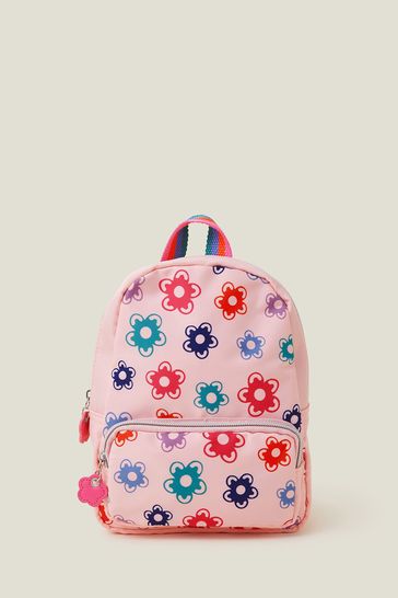 Accessorize Pink Girls Floral Mini Backpack