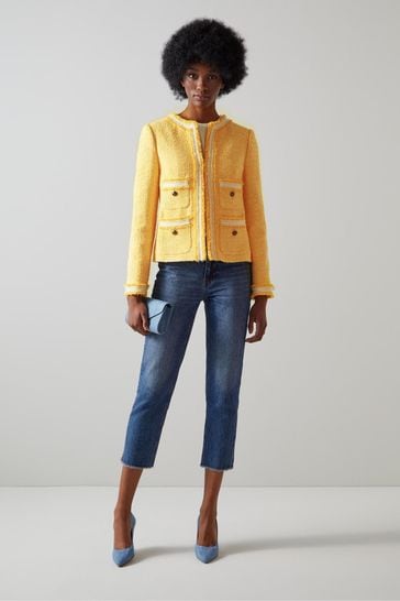 Yellow on sale tweed jacket