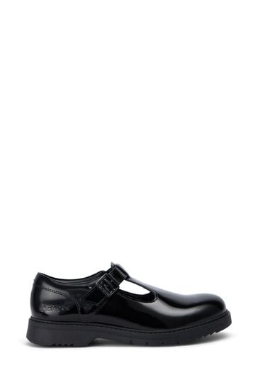 Girls patent black shoes sales