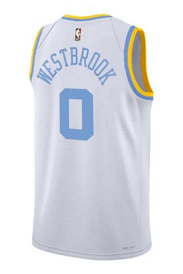 Nike White Los Angeles Lakers Classic Edition Swingman Jersey Russell Westbrook