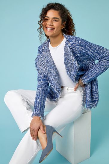 Frayed cardigan sales