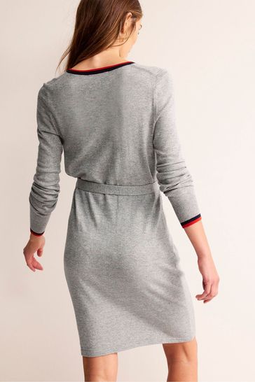 Buy Boden Grey Gemma Henley Knitted Dress from Next Luxembourg