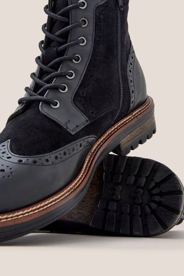 White stuff black boots sale