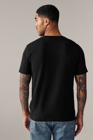 T shirt black v neck sale