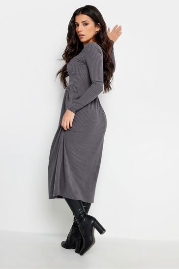 Petite sales grey dress