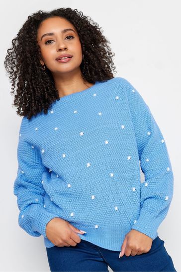 Buy M Co Blue Petite Polka Dot Jumper from Next Bahrain
