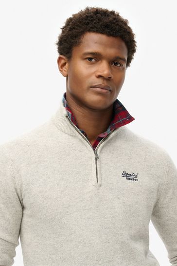 Knitted half zip jumper shop