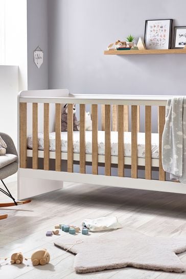 Oak effect cot bed hot sale