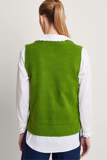 Green sweater vest womens on sale