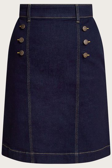 Buy Monsoon Blue Rosa Button Denim Skirt from Next Portugal