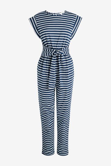 Next navy stripe jumpsuit discount