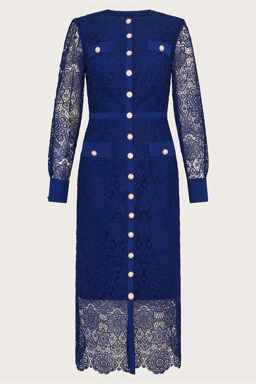 Monsoon blue cheap lace dress