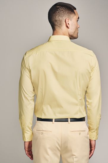 Yellow slim sale fit shirt