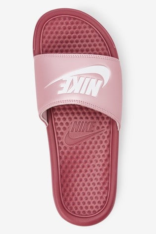 pink sliders nike