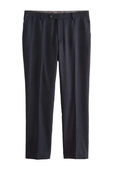 Navy Slim Fit Signature Tollegno Suit: Trousers