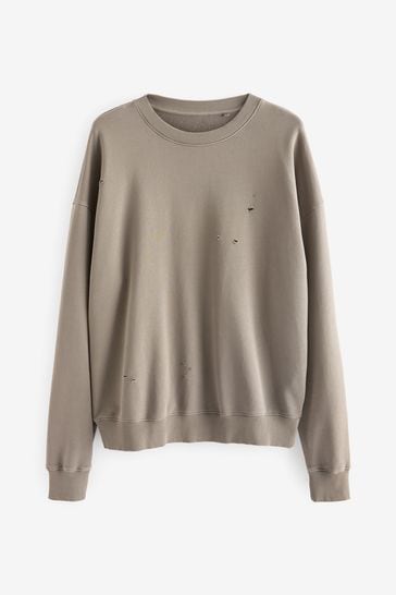 Ripped sweatshirt hot sale