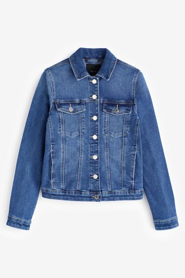 Washed denim jacket sale
