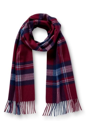 Charles Tyrwhitt Red Check Cashmere Scarf
