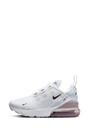 Buy Nike White Pink Air Max 270 Junior Trainers from Next Denmark
