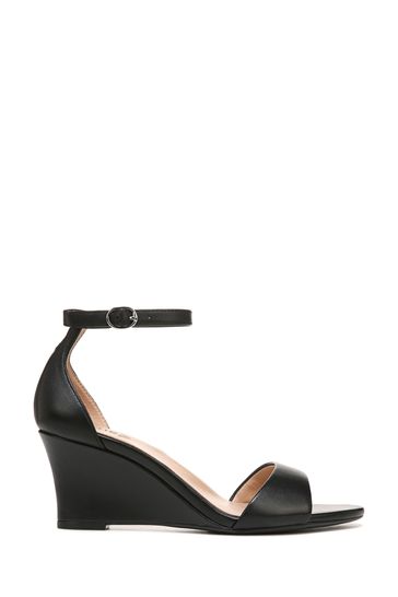 Naturalizer Vera Wedge Leather Black Sandals