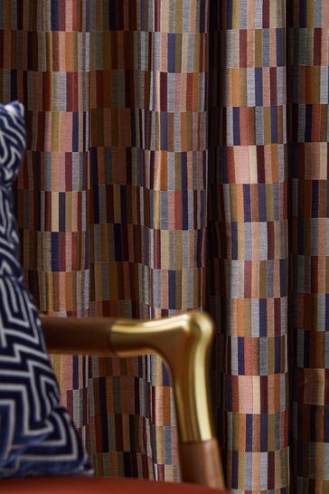 Blue and on sale orange curtains