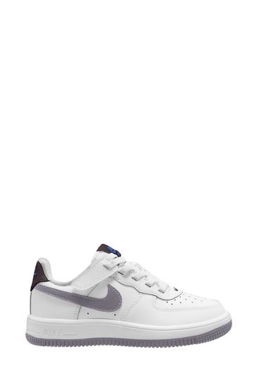 Buy Nike White Silver Junior Air Force 1 Low EasyOn Trainers from Next Netherlands
