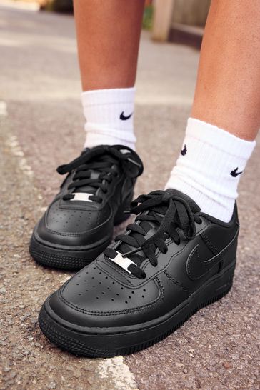 Buy Nike Black Air Force 1 Youth Trainers from the Next UK online shop
