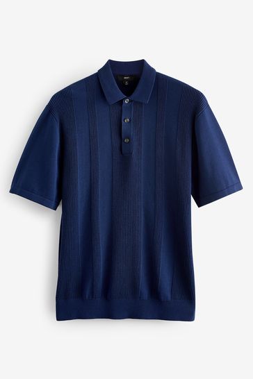 Knitted cotton polo shirt outlet