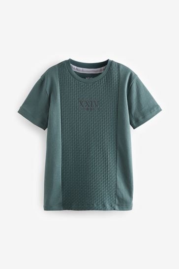 Mineral Embroidery Textured Short Sleeve T-Shirt (3-16yrs)