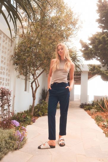 Buy Navy Blue Chino Trousers from Next Bahrain