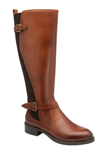 Ravel Brown Leather Knee High Boots