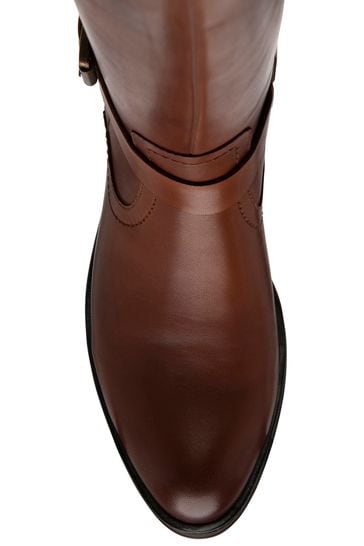 Ravel Brown Leather Knee High Boots