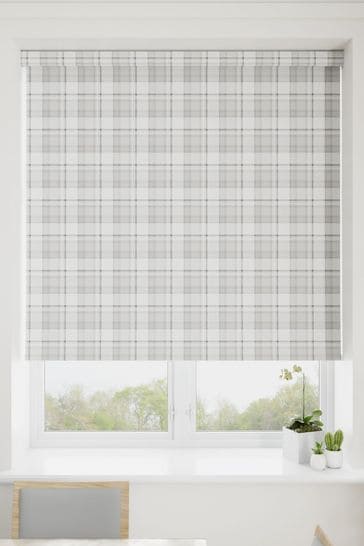 Grey Cosy Check Made To Measure Roller Blind