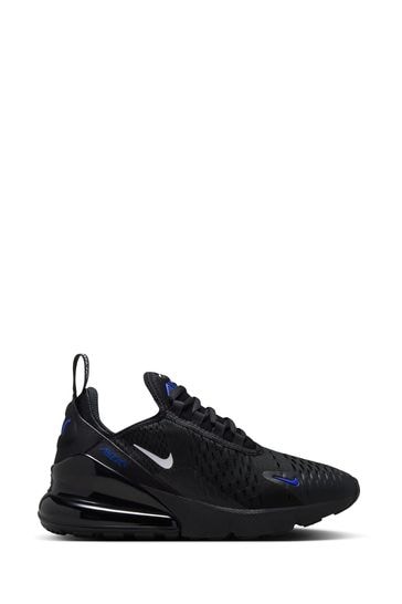Zapatillas de deporte en negro, blanco y azul Air Max 270 de Nike