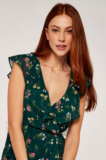 Midi ruffle wrap dress 2025