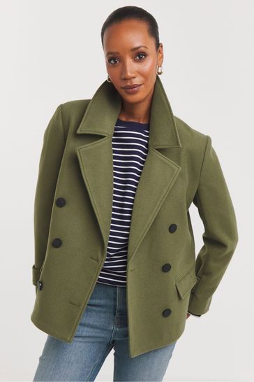 JD Williams Green Short Reefer Coat