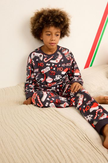 Buy Red Black Gamer Christmas Pyjamas 3 16yrs from Next Ireland