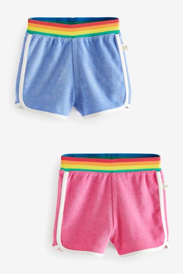 Little Bird by Jools Oliver Pink/Lilac Towelling 2 Pack Shorts
