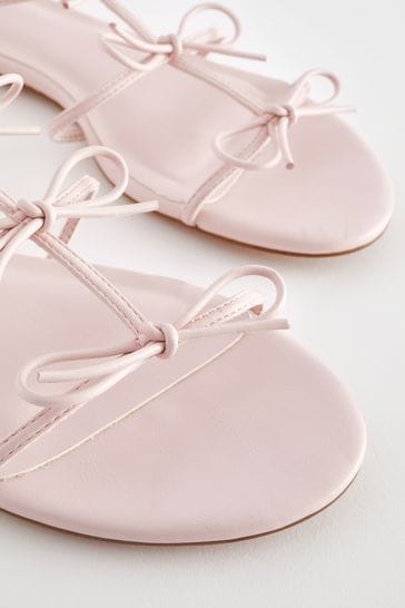 Pale pink wide fit sandals online