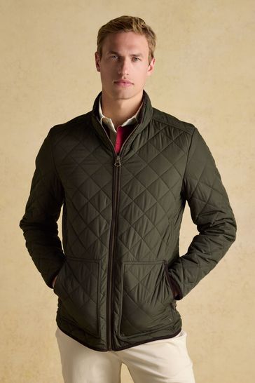 Joules Maynard Green Diamond Quilted Jacket