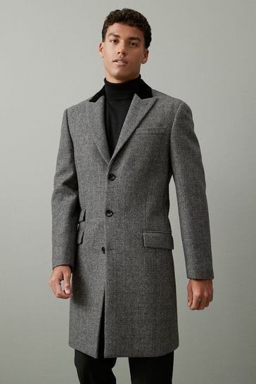 Charcoal Grey Epsom Overcoat