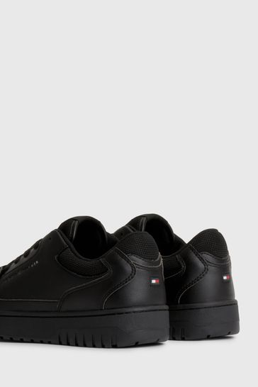 Buy Tommy Hilfiger Basket Core Leather Black Trainers from Next