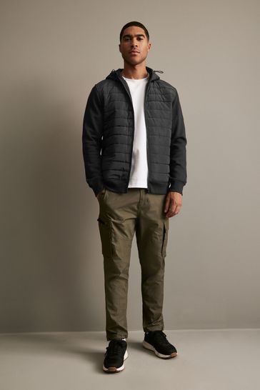 Quilted hybrid top jacket